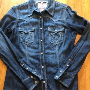 True religion vintage western shirt size medium